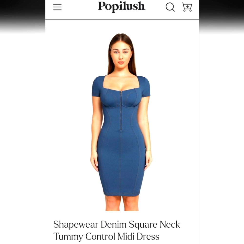 Popilush denim dress size xl